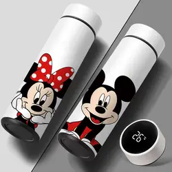 Disney Cute Mickey and Minnie Smart Insulated Cup Cartoon Temperature Measurement Display Warm Water 304 Stainless Steel Cup