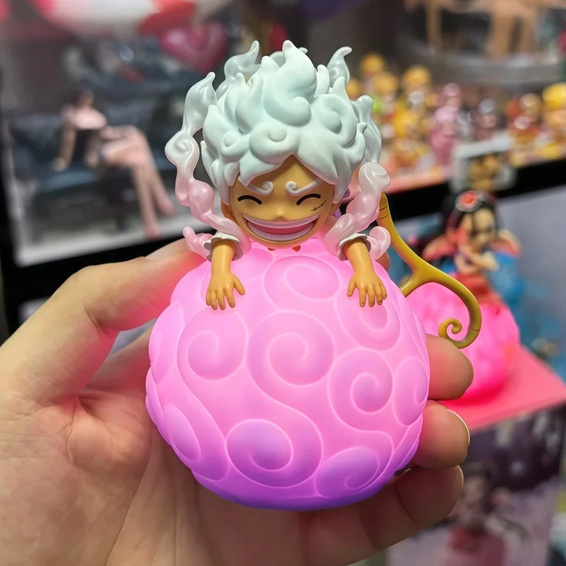 

One Piece Happy Life Demon Fruit Luffy Robin Figure Model Night Light Anime Peripheral Desktop Decoration Collectibles Toy Gift