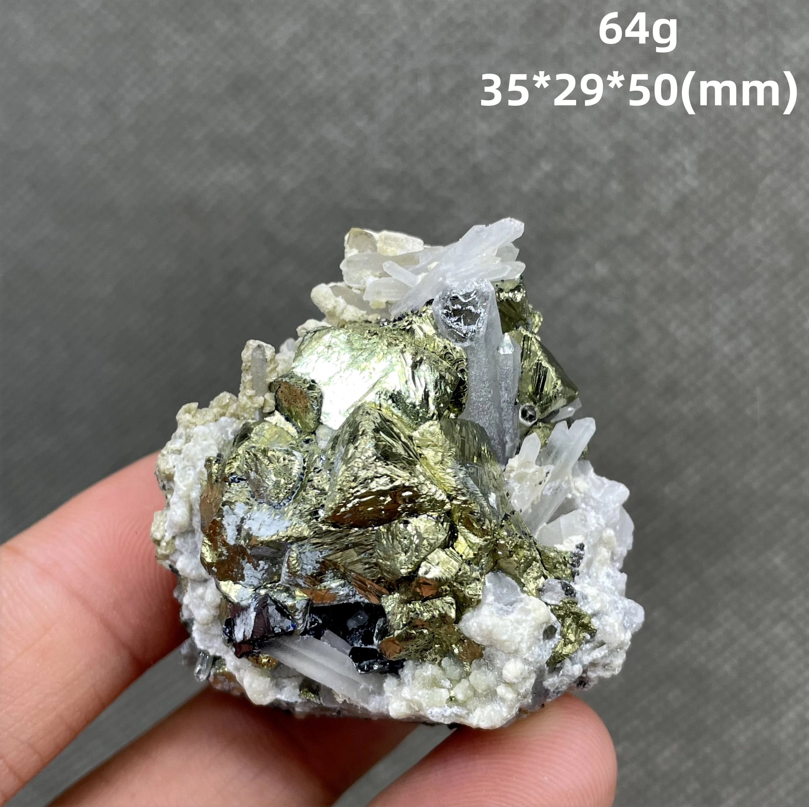 BEST! 100% Natural Chalcopyrite and crystal Symbiotic mineral specimen Stones and crystals Healing crystal