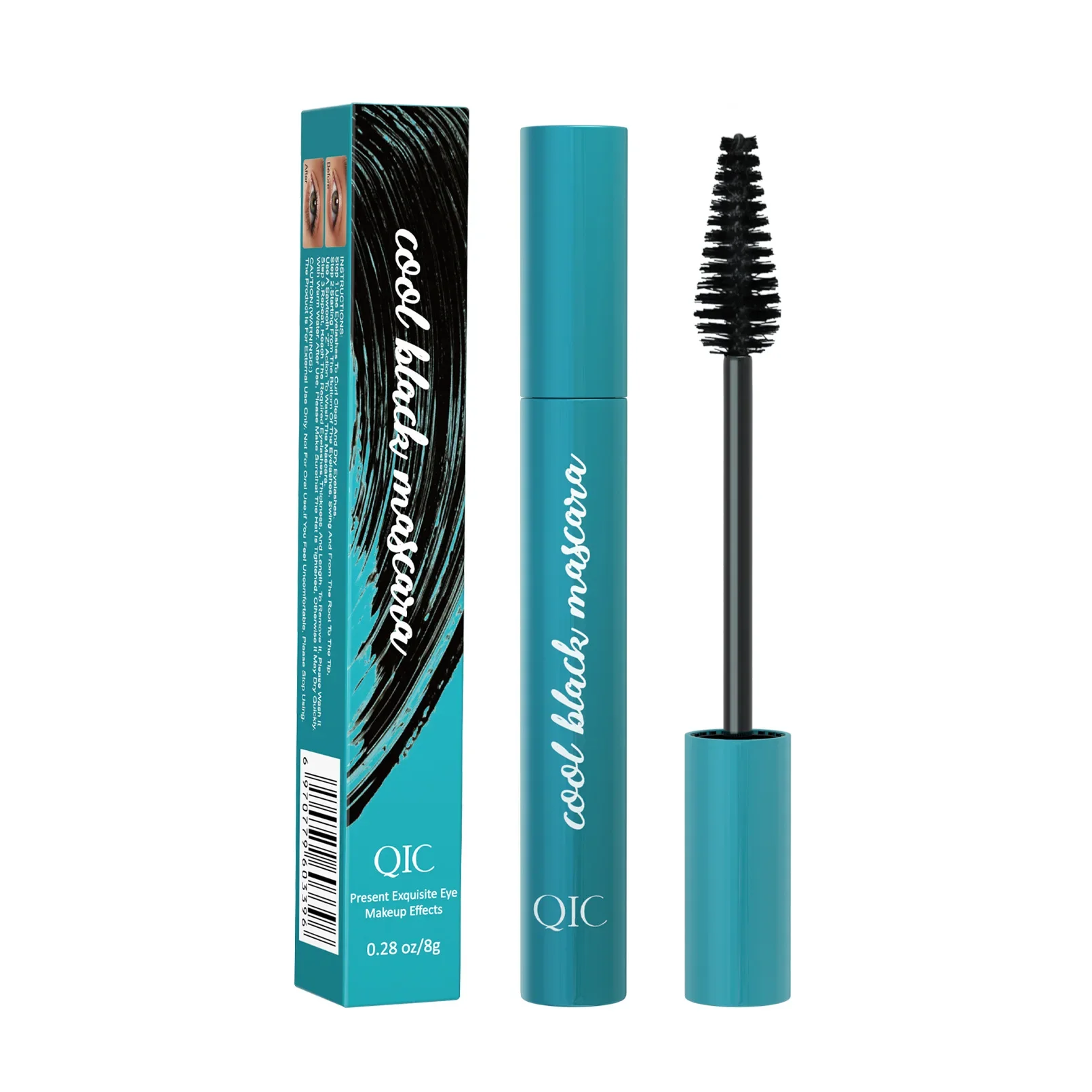 4D Volumizing Curling Mascara Schwarz Wasserdicht Nicht verschmierend Verlängerung Cool Black Wimpern Mascara für Schönheits-Make-up