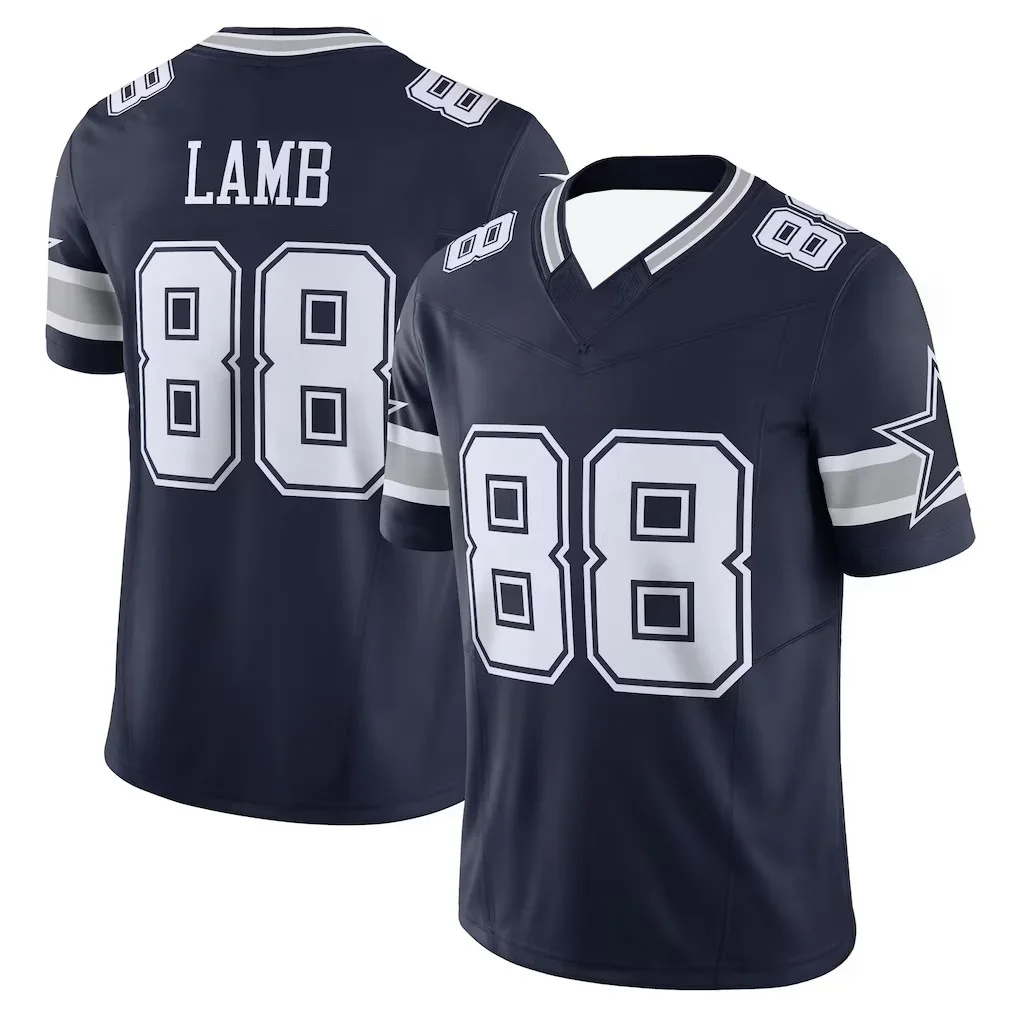 Dallas CeeDee Lamb 3D Printed American Football Jersey Men Summer Sports T-shirt Breathable Quick Drying Streetwear Clothing