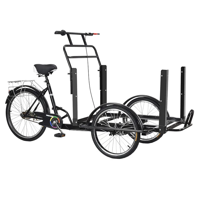 

Stall upside down bicycle tricycle freight large capacity thickened steel moving