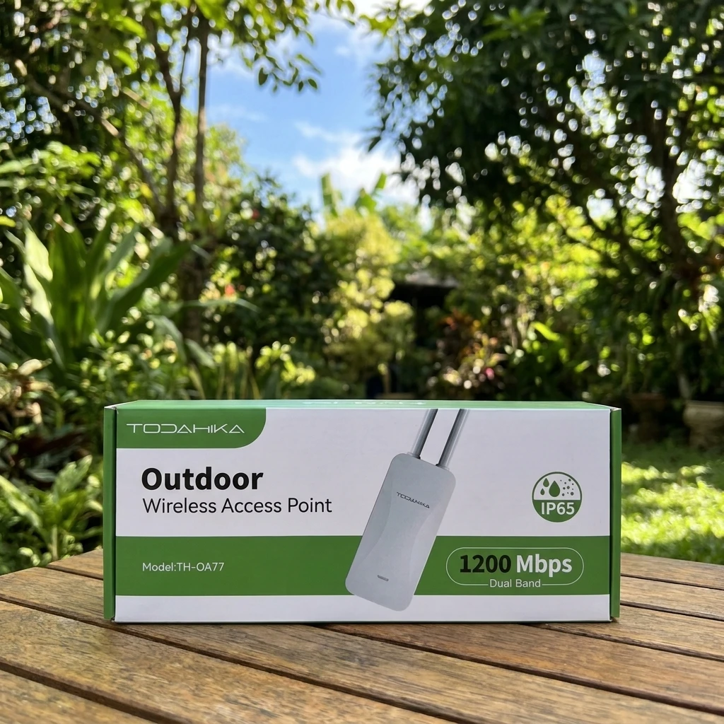 Gigabit 1200Mbps outdoor WiFi AP, supporting 128 users to use simultaneously, with a signal radius of more than 200m.