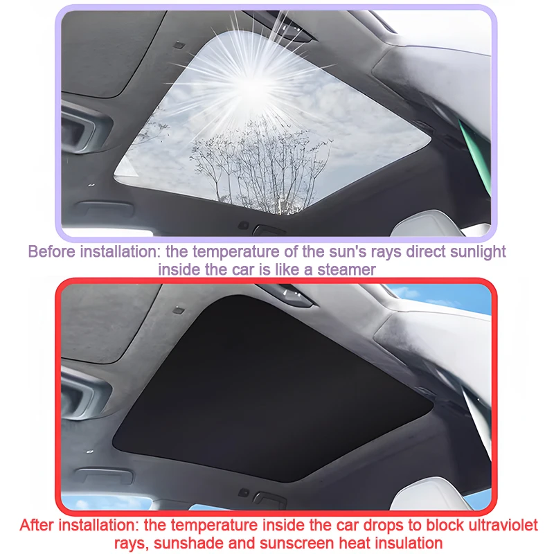 

For Changan CS75 Plus 2024 2025 2026 Car Roof Sunshade Electrostatic Adsorption Sunroof Sunshade Part Sun Protector Accessories