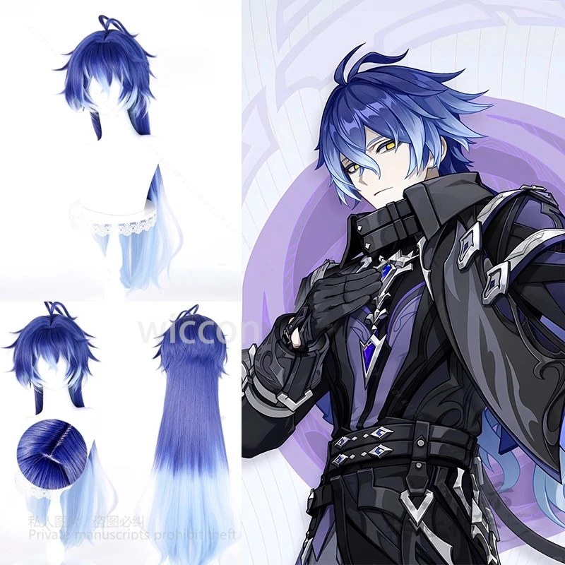 Anime Kyryll Chudomirovich Flins Game Genshin Impact Cosplay Costume Role Play Heat Resistant Synthetic Hair Hallowen Party