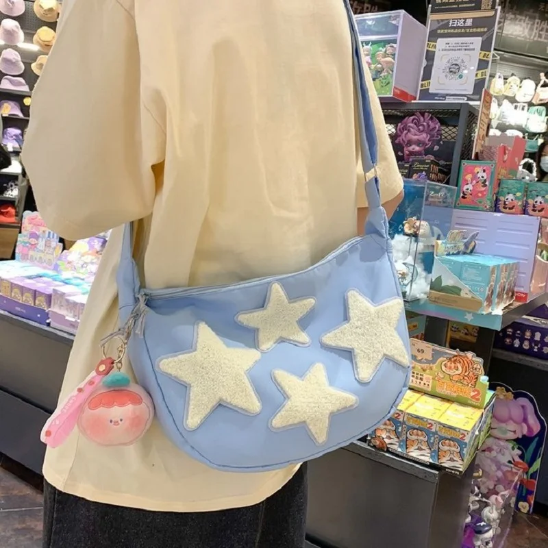 

Cute Five-pointed Star Messenger Bag Tote Bag Leisure Backpack Large Capacity Shoulder Bag Schoolbag Bag Women's bag