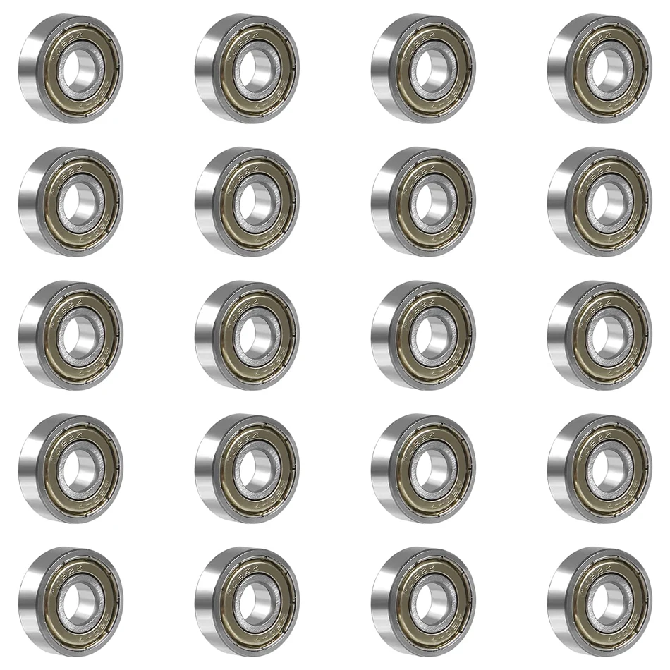 20 pz 608ZZ cuscinetto a sfere doppio schermato 608-2Z 80018 8mm x 22mm x 7mm cuscinetti Z1 in acciaio ad alto tenore di carbonio a doppia faccia