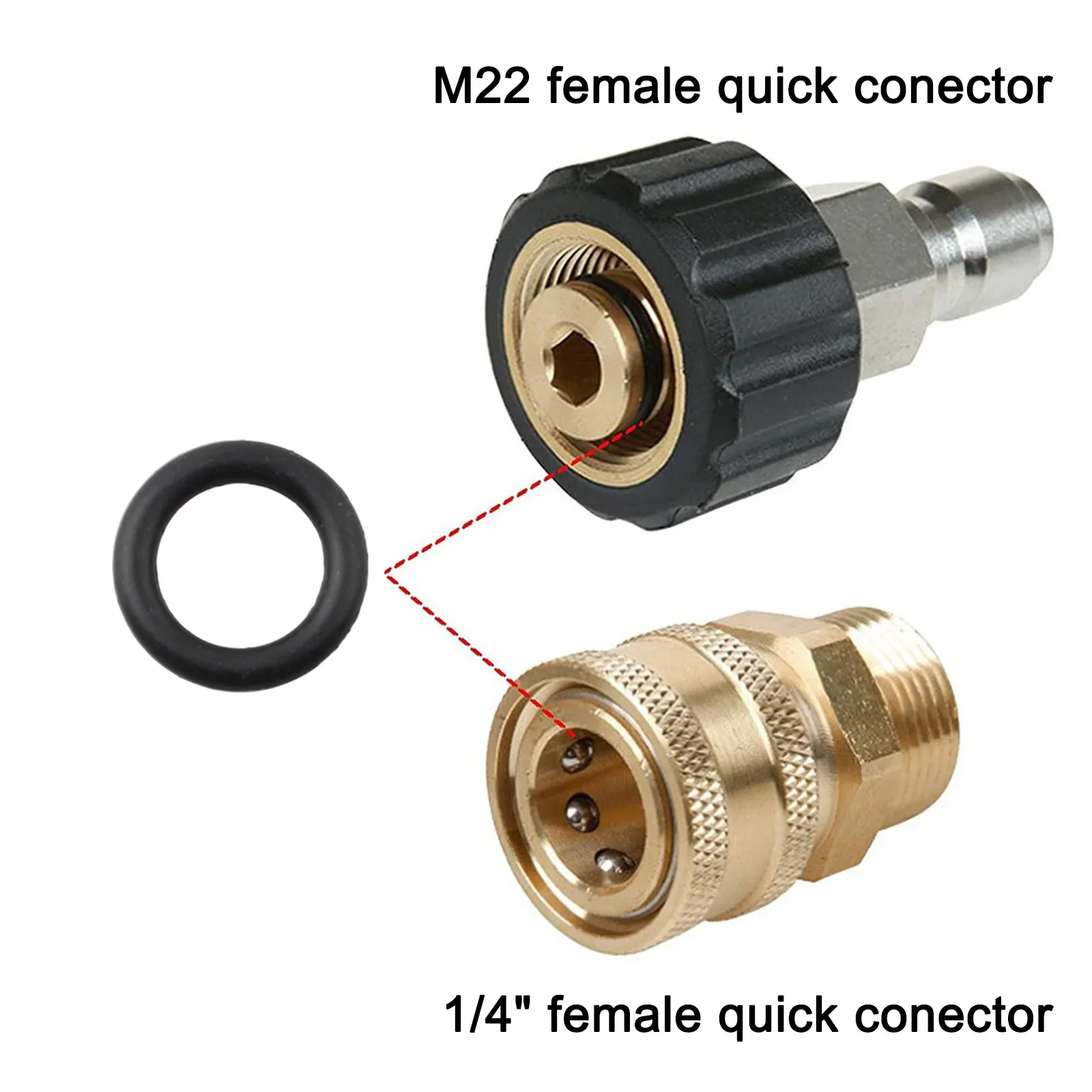 20PCS Rubber O Rings For Pressure Washer Hose Connector Tools 1/4 And 3/8 Sizes Replacement Set For Secure Hose Fittings