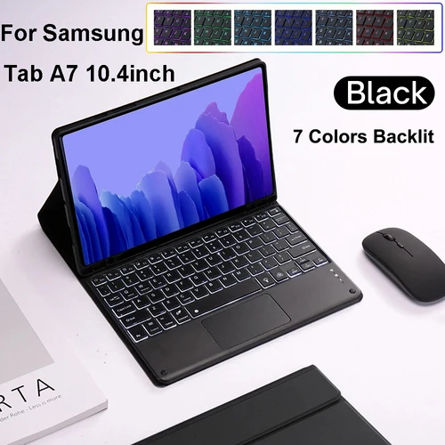 Funda para Samsung Galaxy Tab A7, funda con teclado Bluetooth desmontable de 10,4 pulgadas para Samsung Tab A7 SM-T500/T503/T505/T507/T509