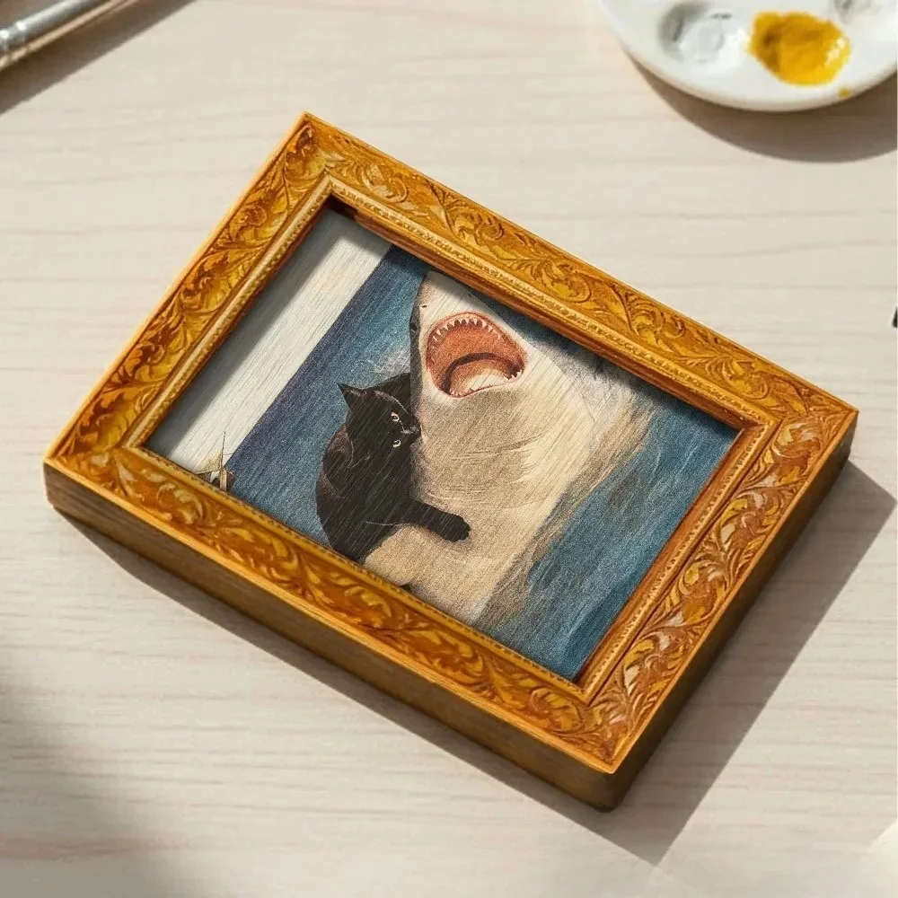 Cat & Shark Fridge Magnet 6