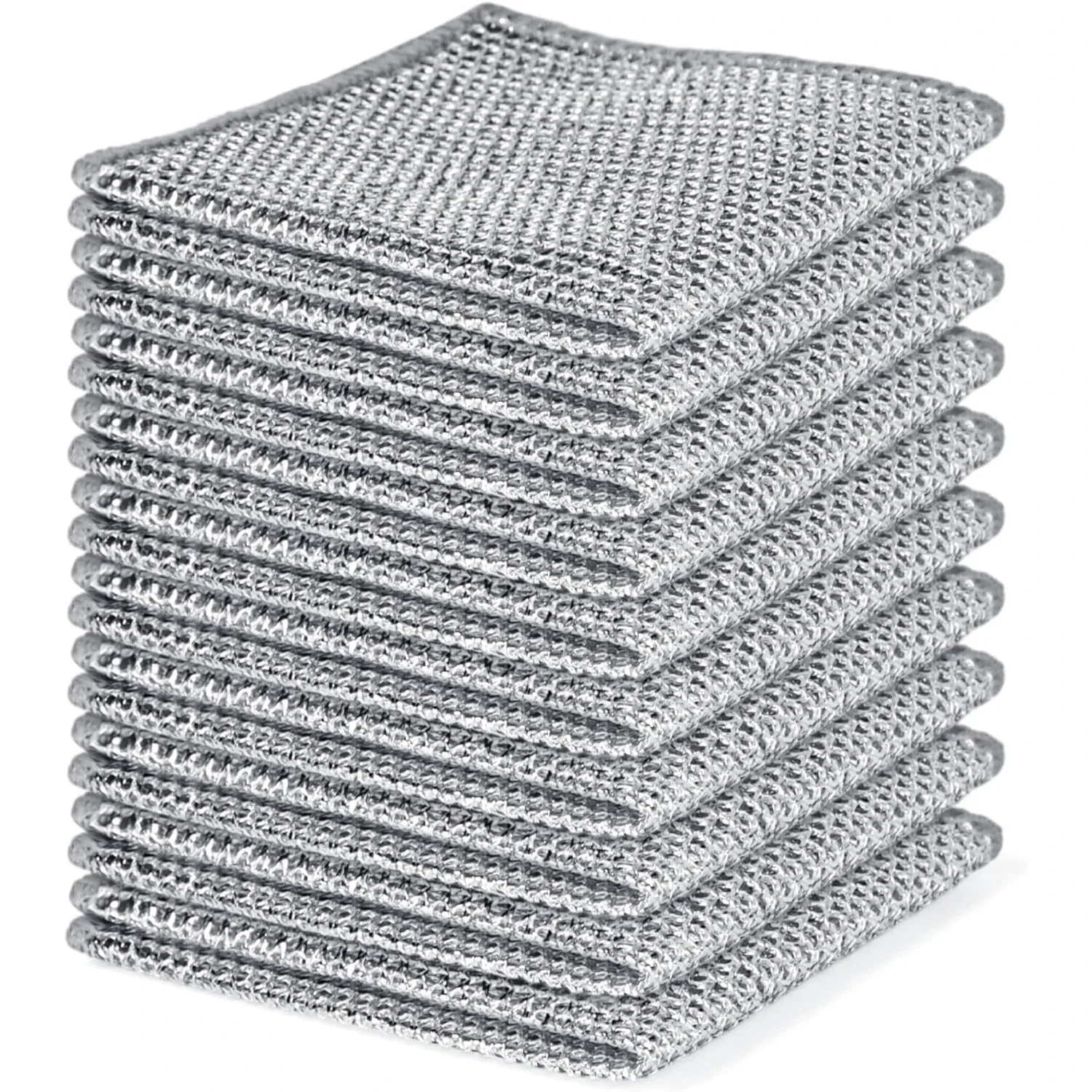 Chiffons à vaisselle en fil métallique, 20 pièces, pour l'épurateur de laine en acier humide et sec, tampons de nettoyage, lingettes, chiffons Miracle en acier inoxydable, éponges