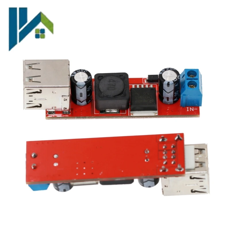 Dual USB Output DC-DC Step Down Power Module 9V/12V/24V/36V to 5V 3A Buck Voltage Regulator for Car Charging