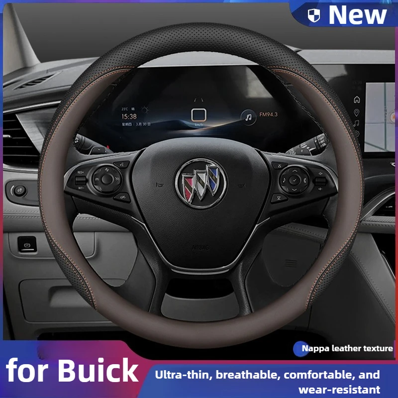 

Leather Car Steering Wheel Cover for Buick Invista Envista Enfield Encore Envision Regal Enclave Accessories 2025
