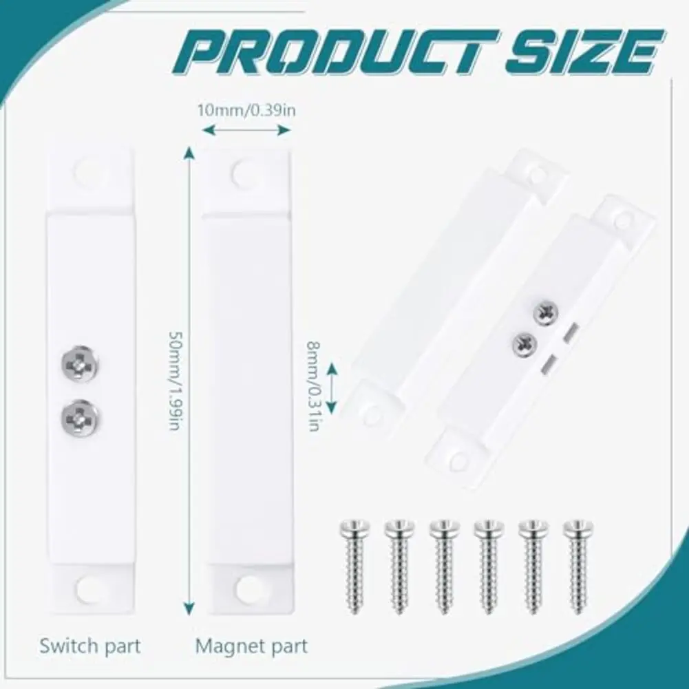 Tür-Fenster-Sensor, Alarm-Kontaktsensor, einfache Installation für Holztüren, einfache Installation, magnetisches Sensorgerät