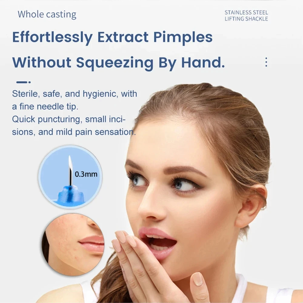 にきびを取り除くための使い捨て針,にきびを取り除くための針,閉じた,脂肪粒子,にきびを取り除く,超微細洗浄ツール,50個,100個,150個