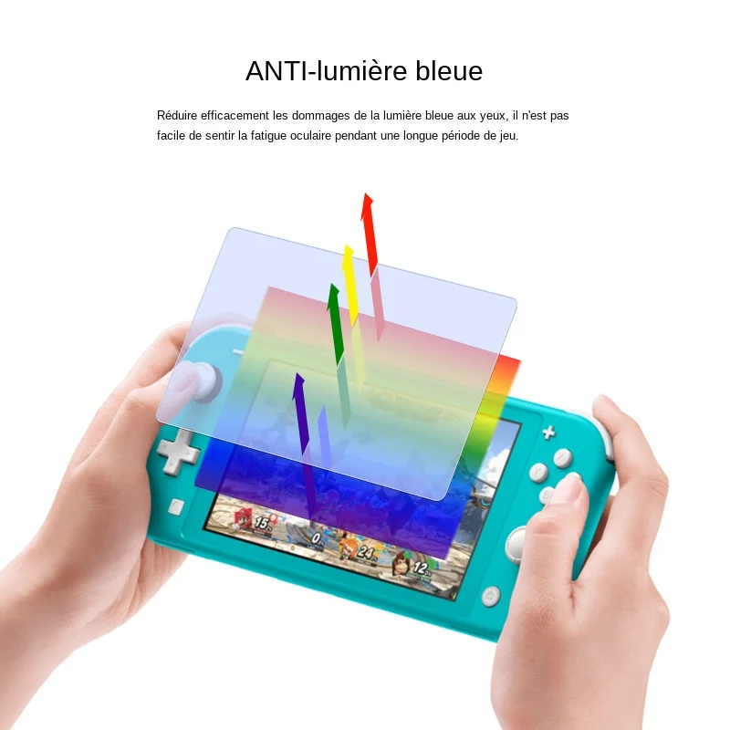 DATA FROG – protecteur d\'écran pour Nintendo Switch Lite, en verre trempé Transparent HD