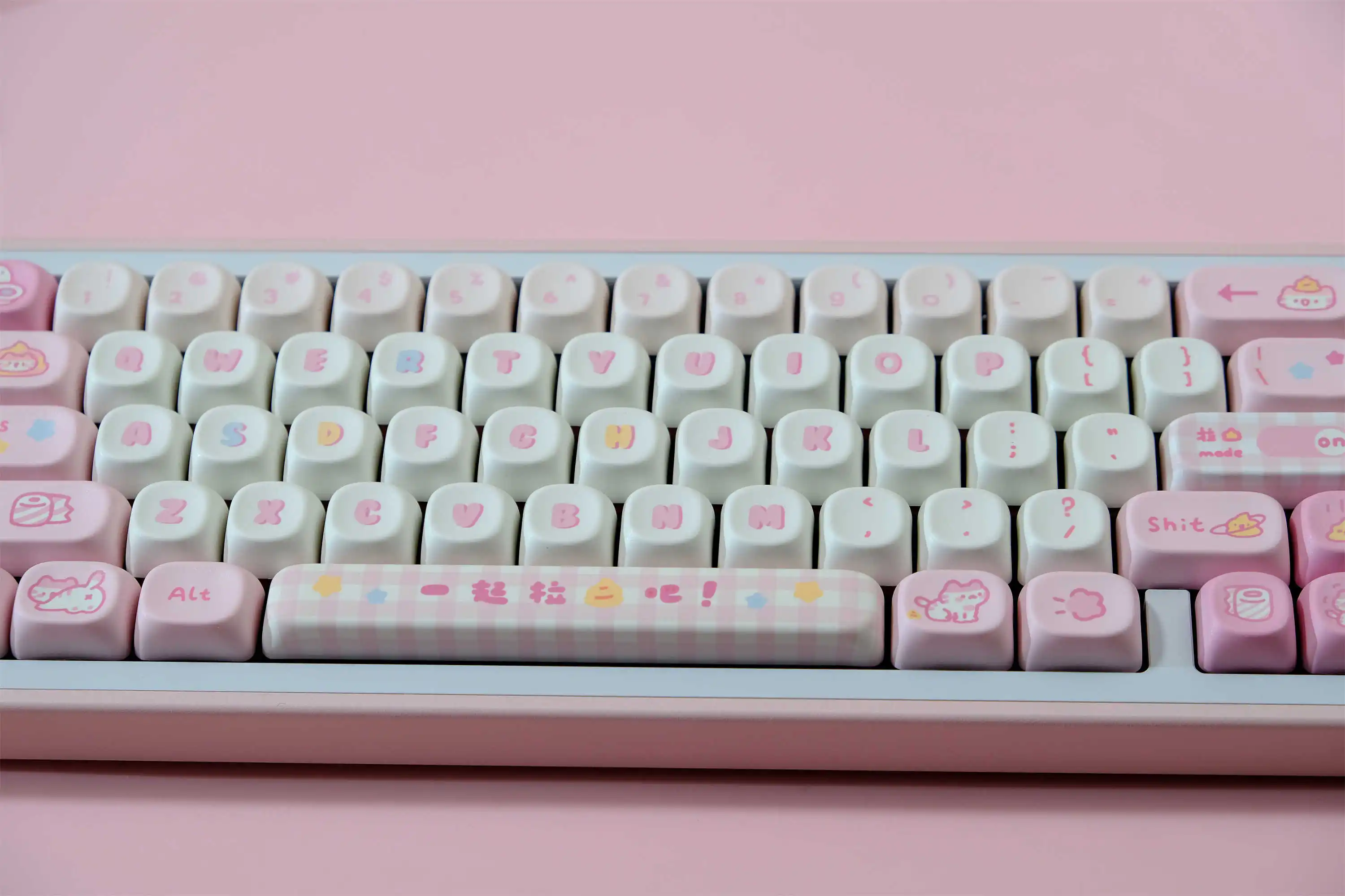 Poop cat-teclas personalizadas para teclado mecánico, teclas PBT de 126 teclas, MOA Profile DYE-SUB