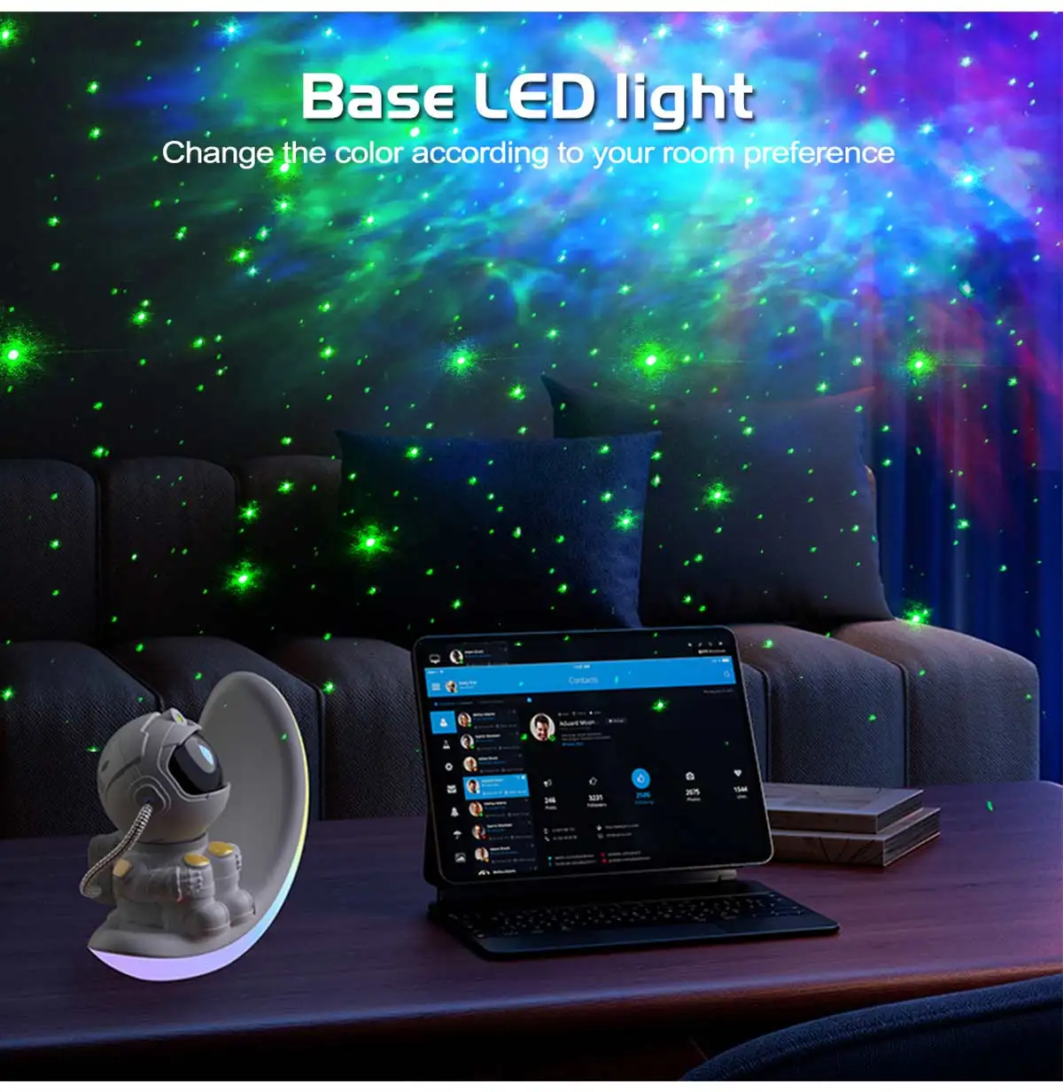 Astronaut Galaxy Projector Moon Night Light Star Ceiling Projector Galaxy Light with Timer and Remote Starry Nebula LED Lamp