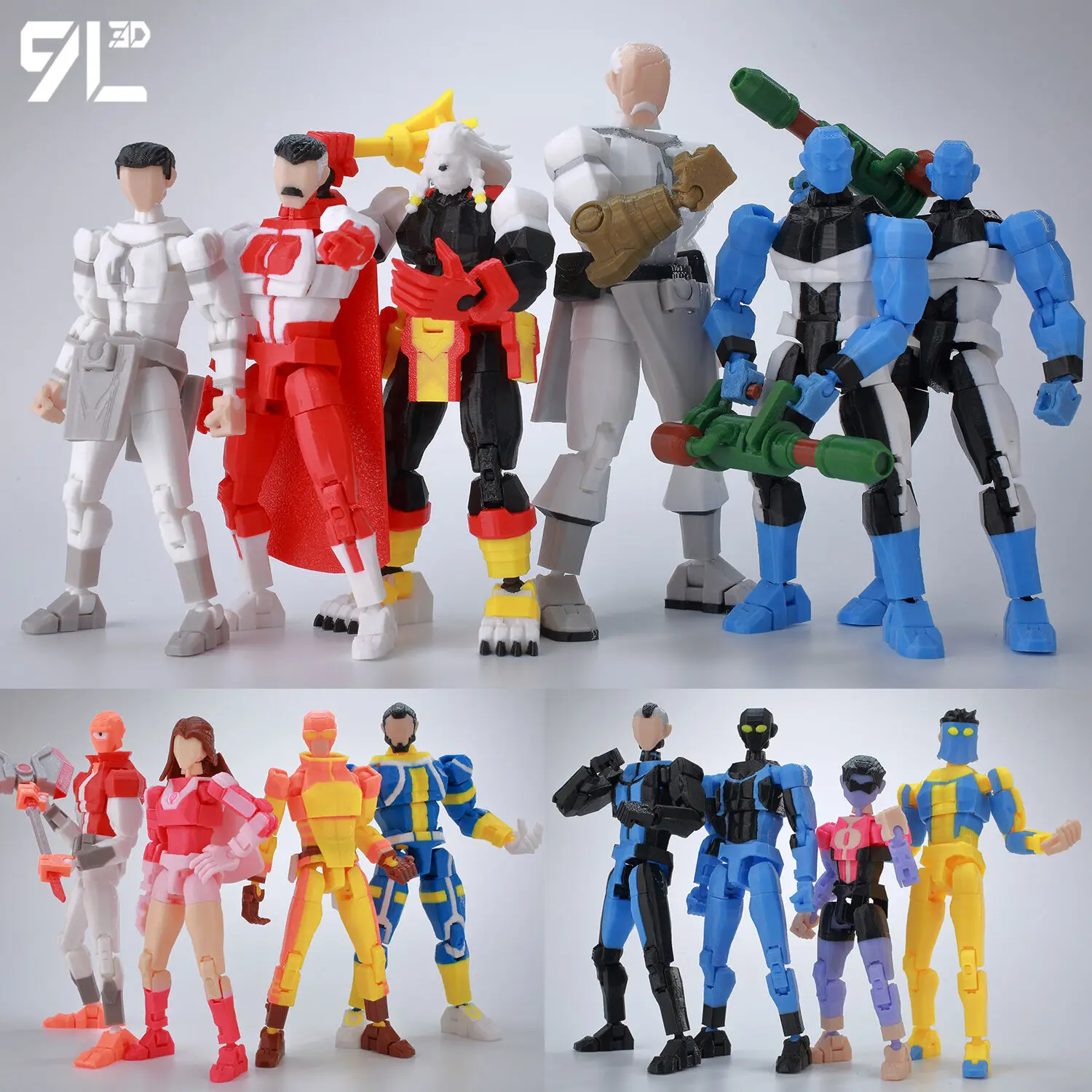 9L3D drukowane Deadpool Wolverine Batman Spider-Man Venom figurki Dummy13 Lucky13 T13 Anime zabawki modele kolekcjonerskie prezenty ​