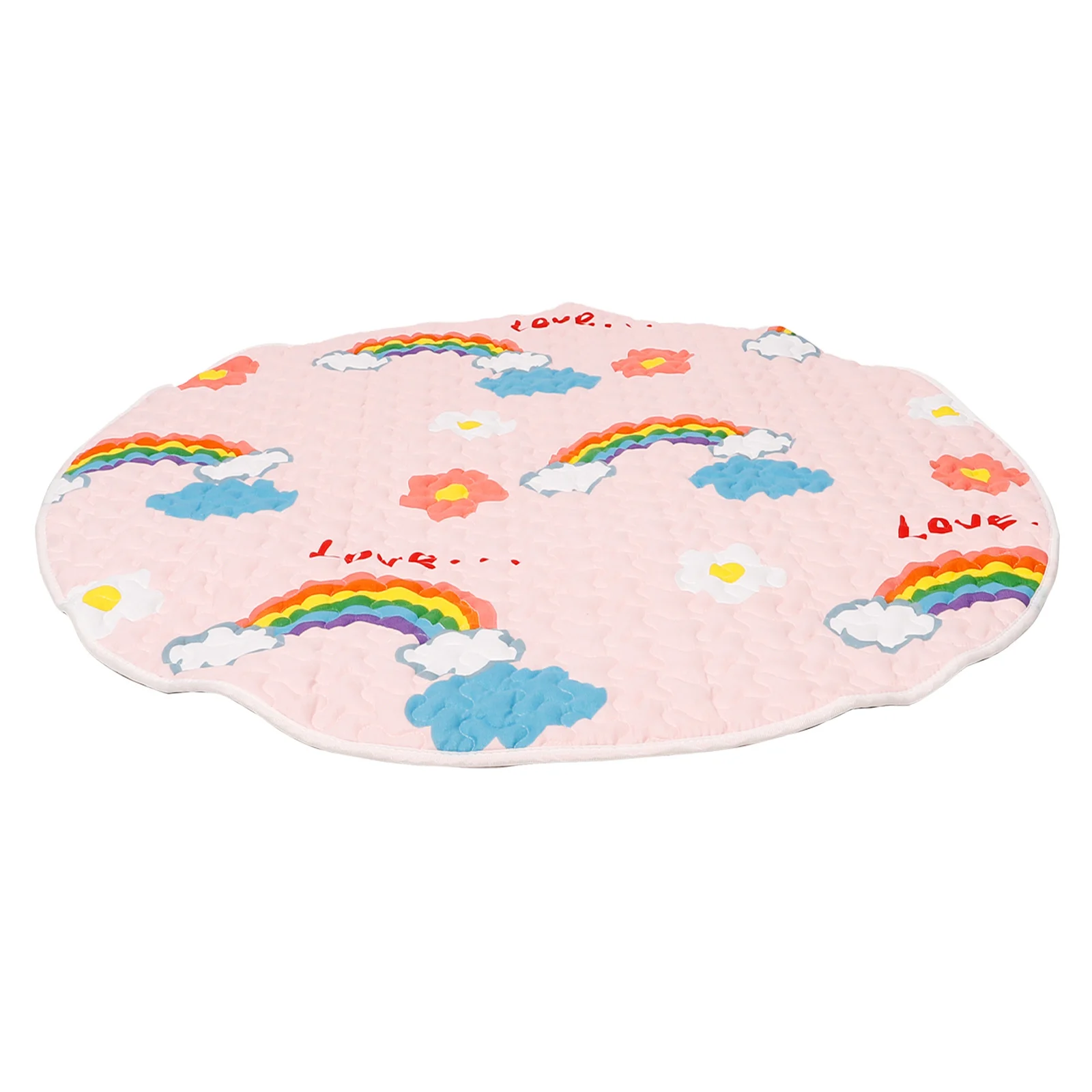 

Baby Play Mat Soft Durable Non-Slip Bottom for Under High Chair Protector Infant Play Mat Easy Clean