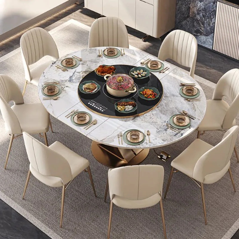 Round Large Size Dining Table Decoration Universal Writing Service Clean Dining Table Cheap Mesas De Jantar Room Decorations