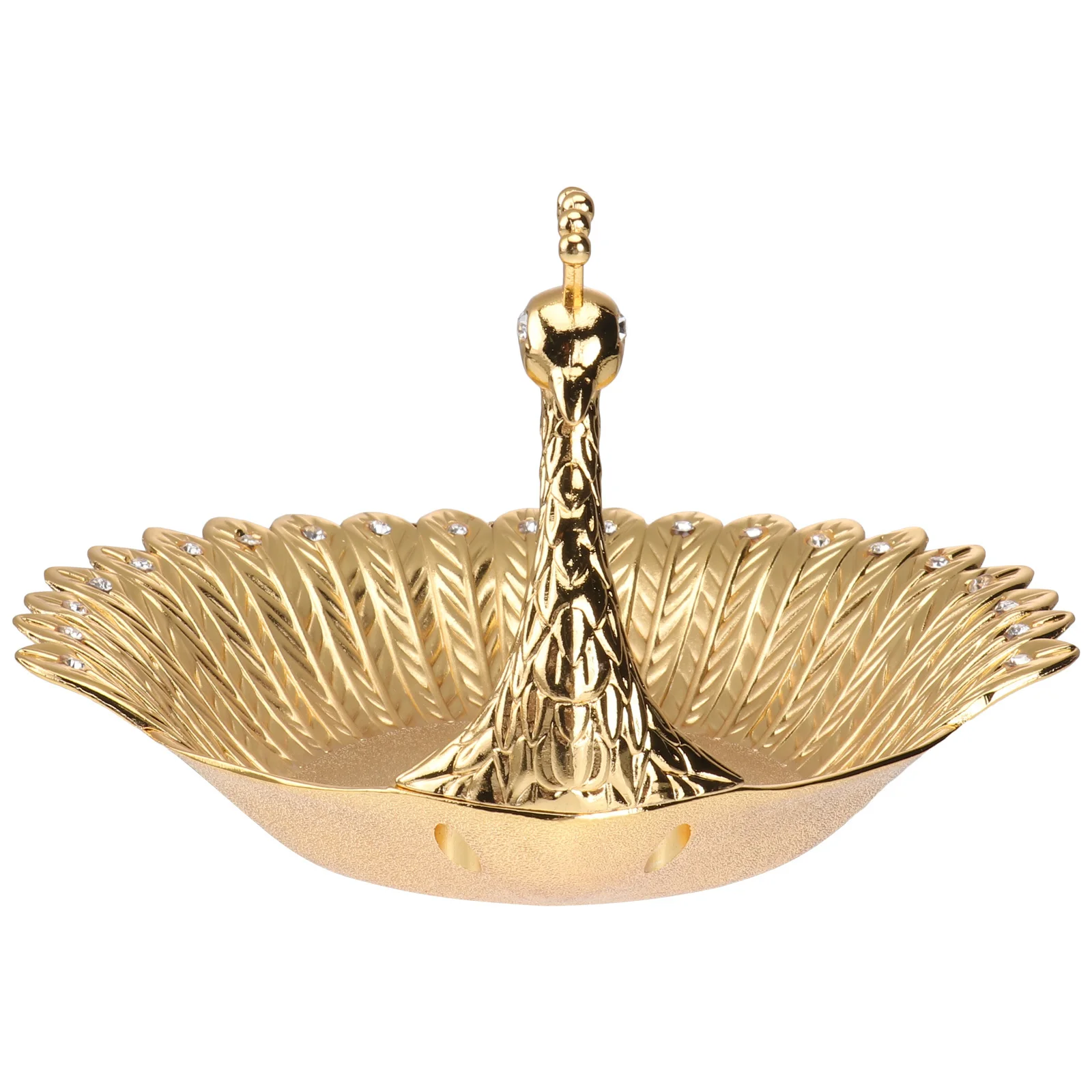 

1Pcs Gold Zinc Alloy Fruit Plate Creative Storage Tray for Snacks Dessert Home Office Decoration Fruit Plate Storage Tray