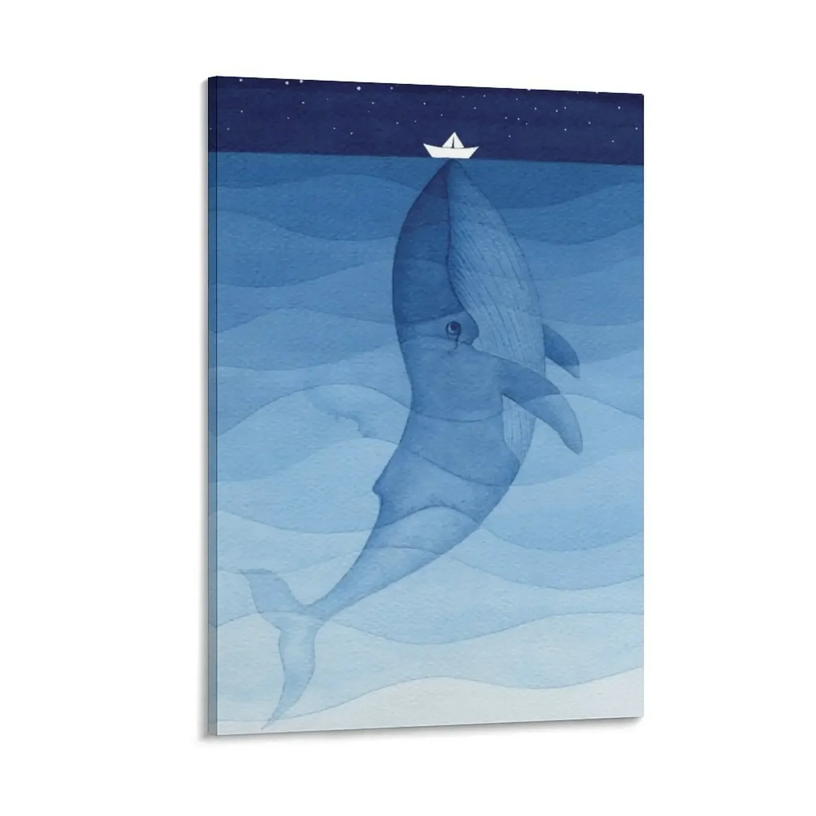 

Blue whale, sea animal Canvas Painting cute room decor painting decoration for the room Decoration for bedroom