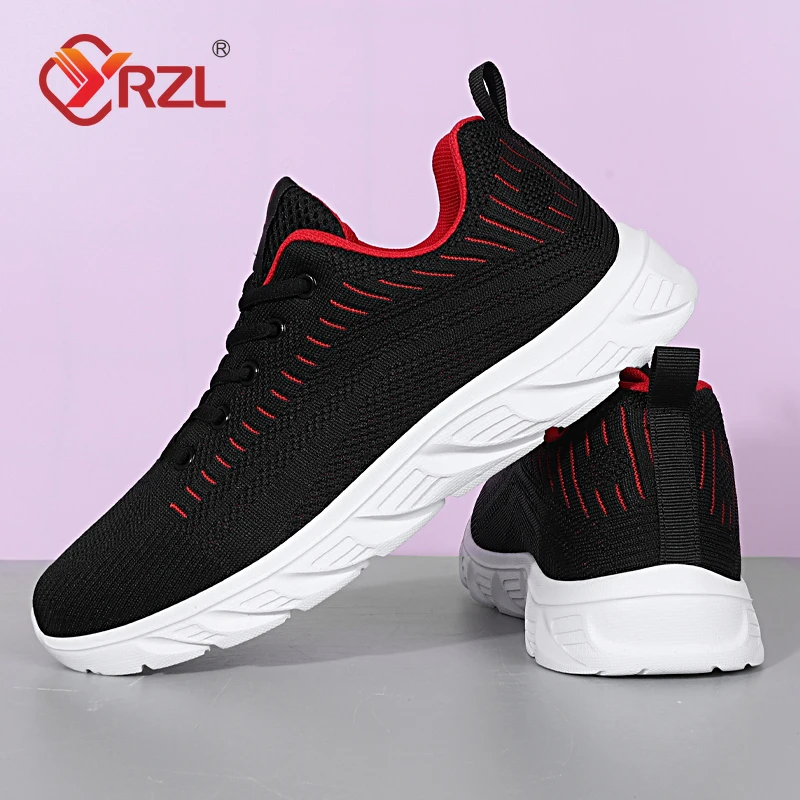 

YRZL Men Running Walking Mesh Shoes Comfortable Casual Sneakers Breathable Sport Athletic Men Sneakers Casual Shoes Man