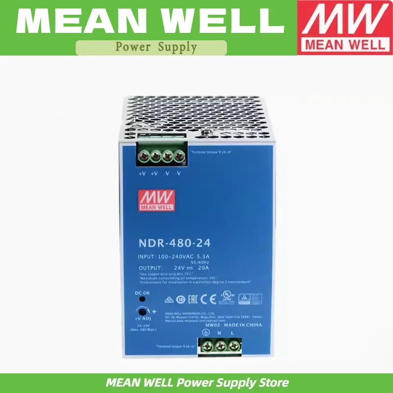 

Серия NDR-480 NDR-480-48 Mean Well NDR 480W 48V 0~10A