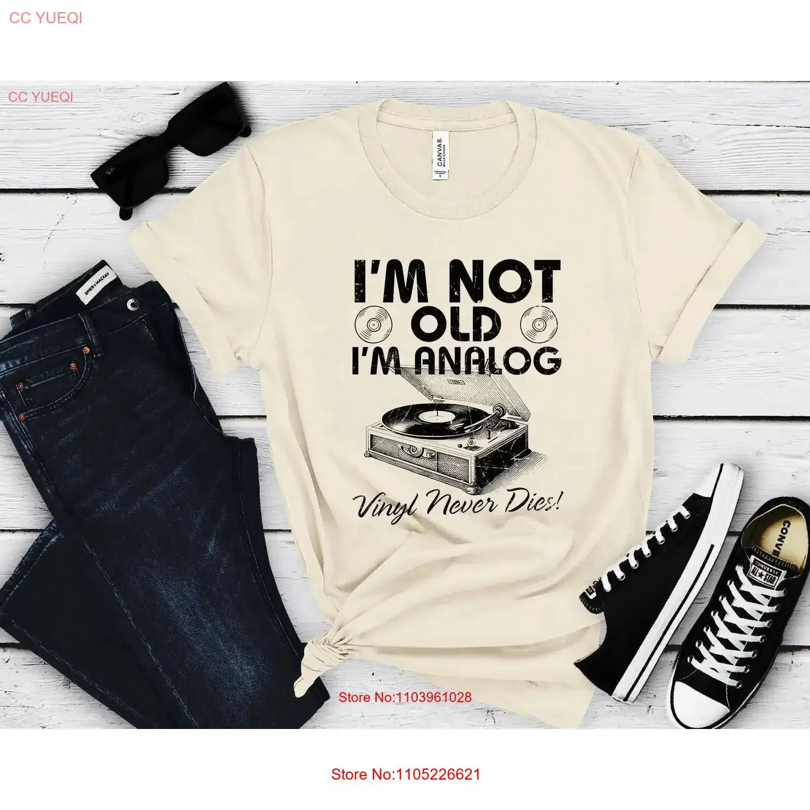 Vinyl Record T shirt Player Cute Classic Lp Turntable Vintage Style vintage Washed designer clothes streetwear Breathable