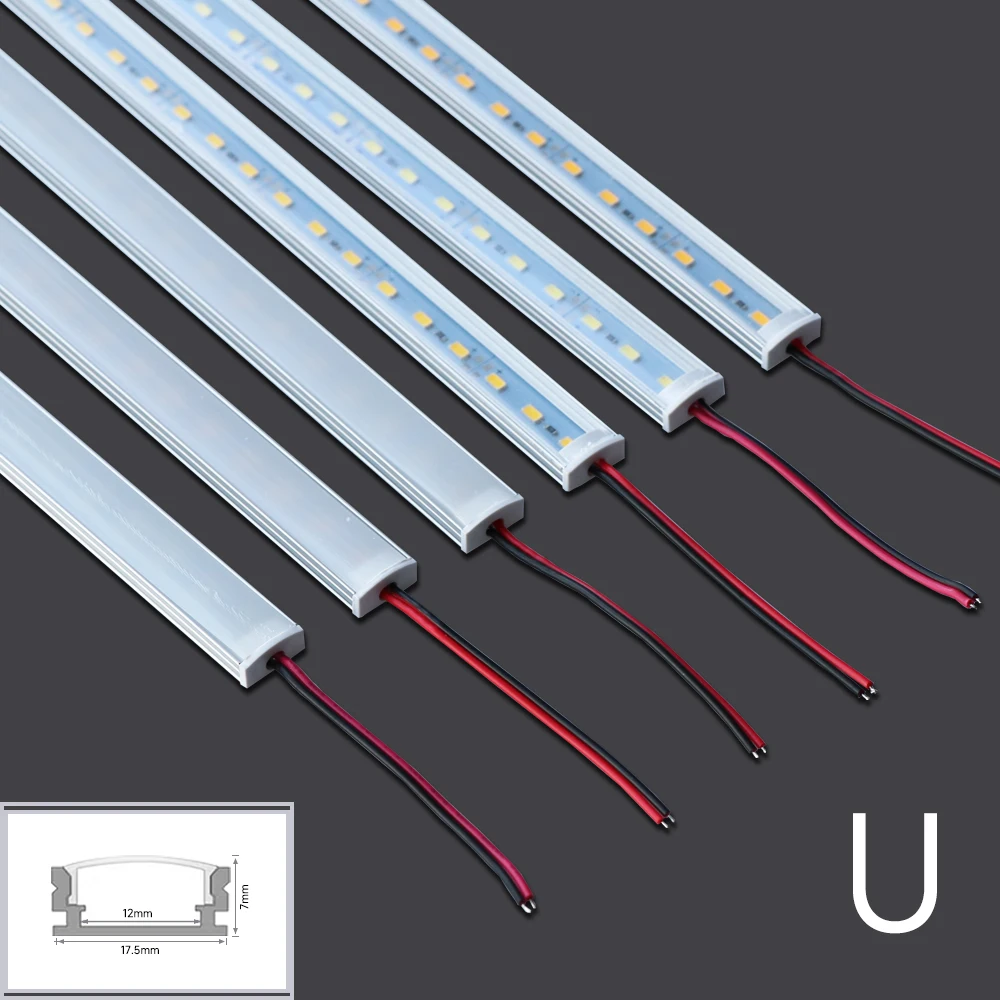 LED cabinet bar light  5730 36LEDs Kitchen light under furniture 12V DC 50cm profile aluminum led hard strip Linear lights