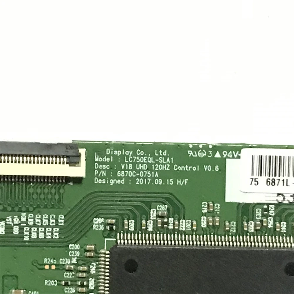 6870C-0751A T CON Board 6870C0751A لوحة للتلفزيون المنطق مجلس التلفزيون Tcon مجلس معدات العرض الأصلية 6870C 0751A T-con المجلس