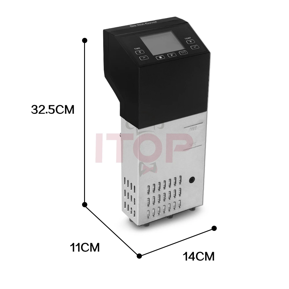 ITOP Sous Vide Cooking Machine Commercial Low Temperature Thermostatic Cooker 1500W Max 99 ℃ Capacity 30L Water Timing 24 Hours