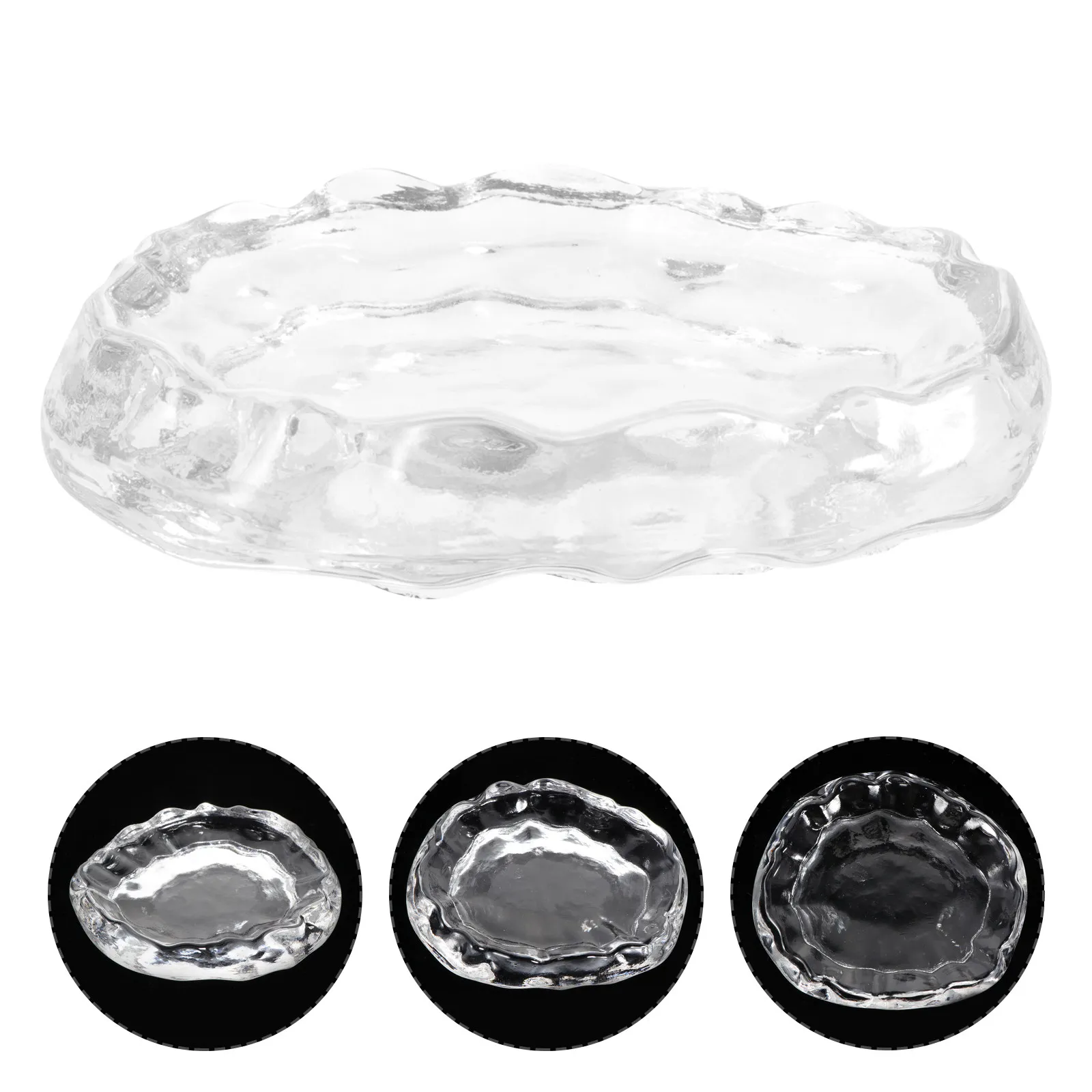 Premium Glass Coaster Creative Glacier Modeling Cup Mat Heat Resistant Decorative Cup Placemat for Home Use Table Pad Delicate