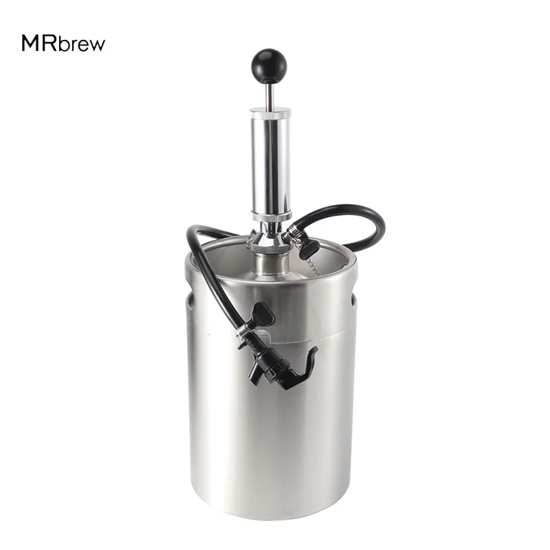 

Mini Keg Party Pump Beer Keg Dispenser Kit 5L Beer Growler & Picnic Tap & Gas Pump For Beer Brewing Outdoor Activties