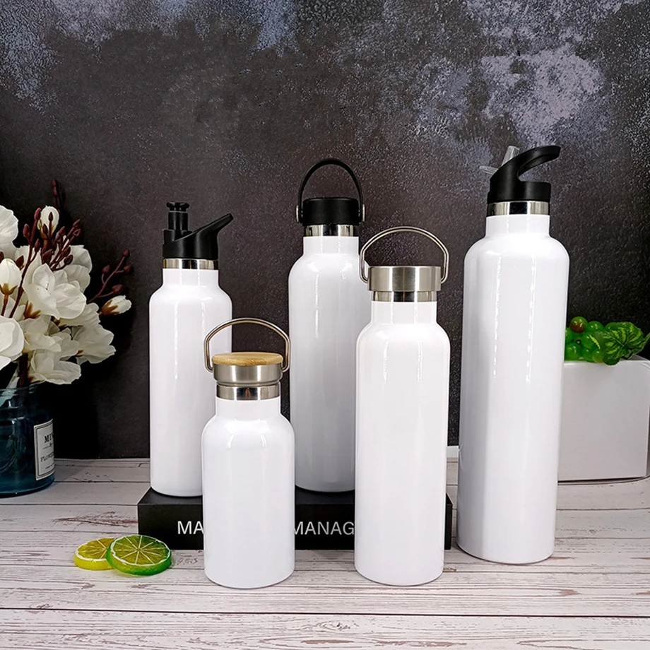 

100pcs/Lot Sublimation Bottle 12/17/25/34oz 350/500/750/1000ml Flask Mug Kettle 304 Stainless Steel 2-wall Insulated Vacuum