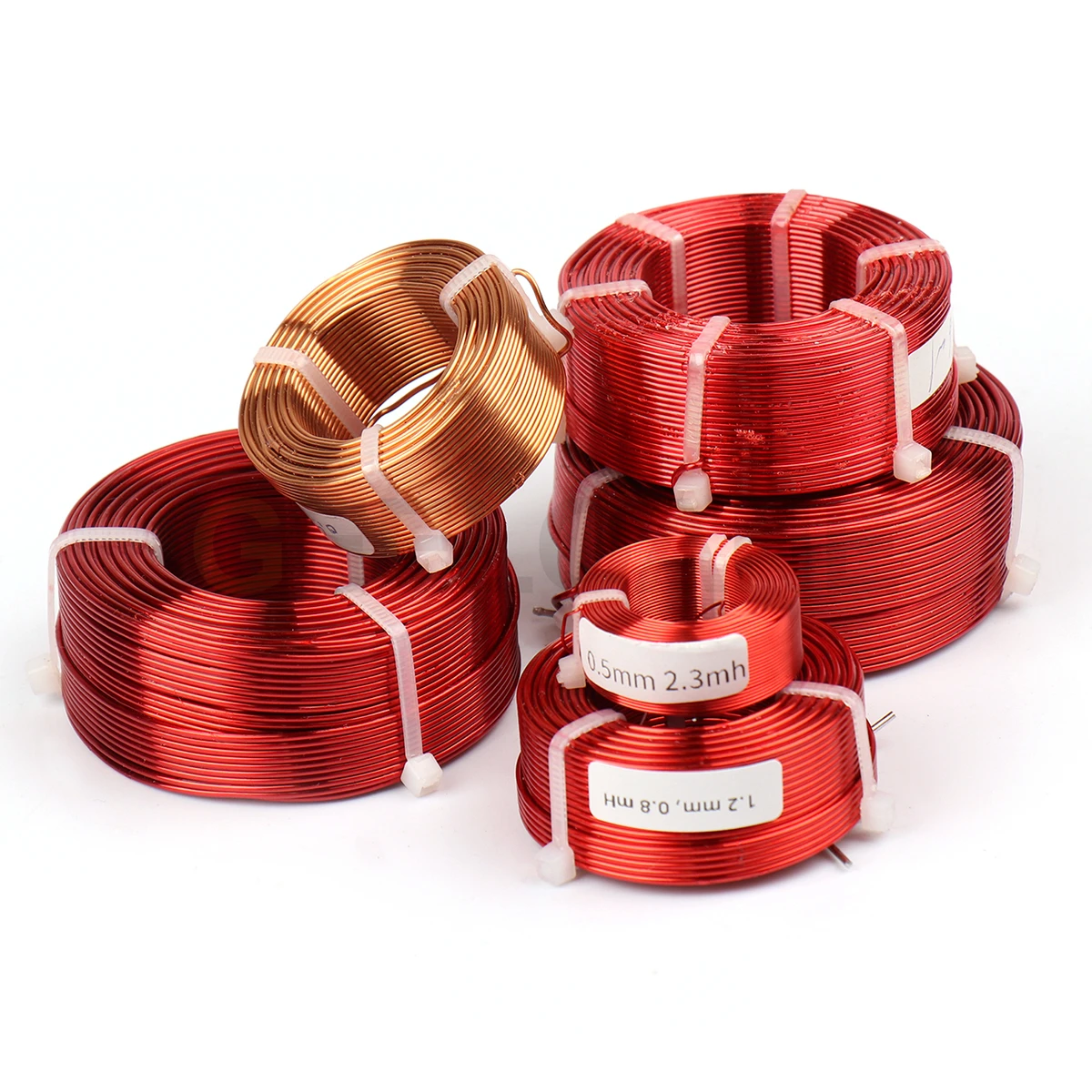 GEELOANE 1.2/1.5/1.6 مللي متر 4N OFC مغو الهواء النواة ل HIFI عشاق الصوت كروس مقسم التردد 0.2mH-5.5mH