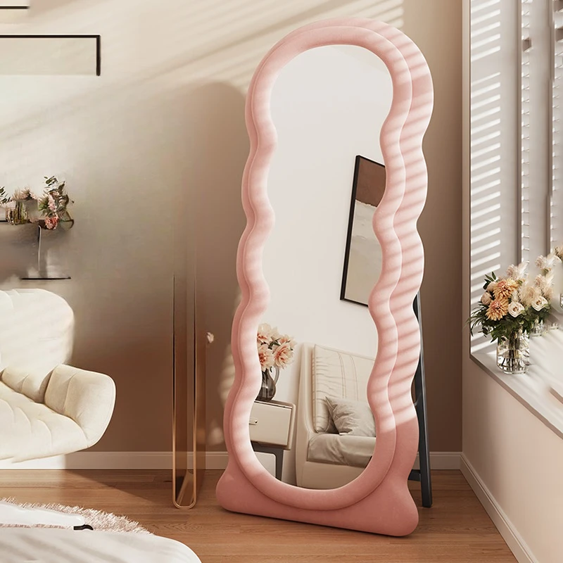 

Living Room Design Modern Mirror Women Dressing Office Standing Irregular Mirror Korean Style Espejo Pared House Accessories