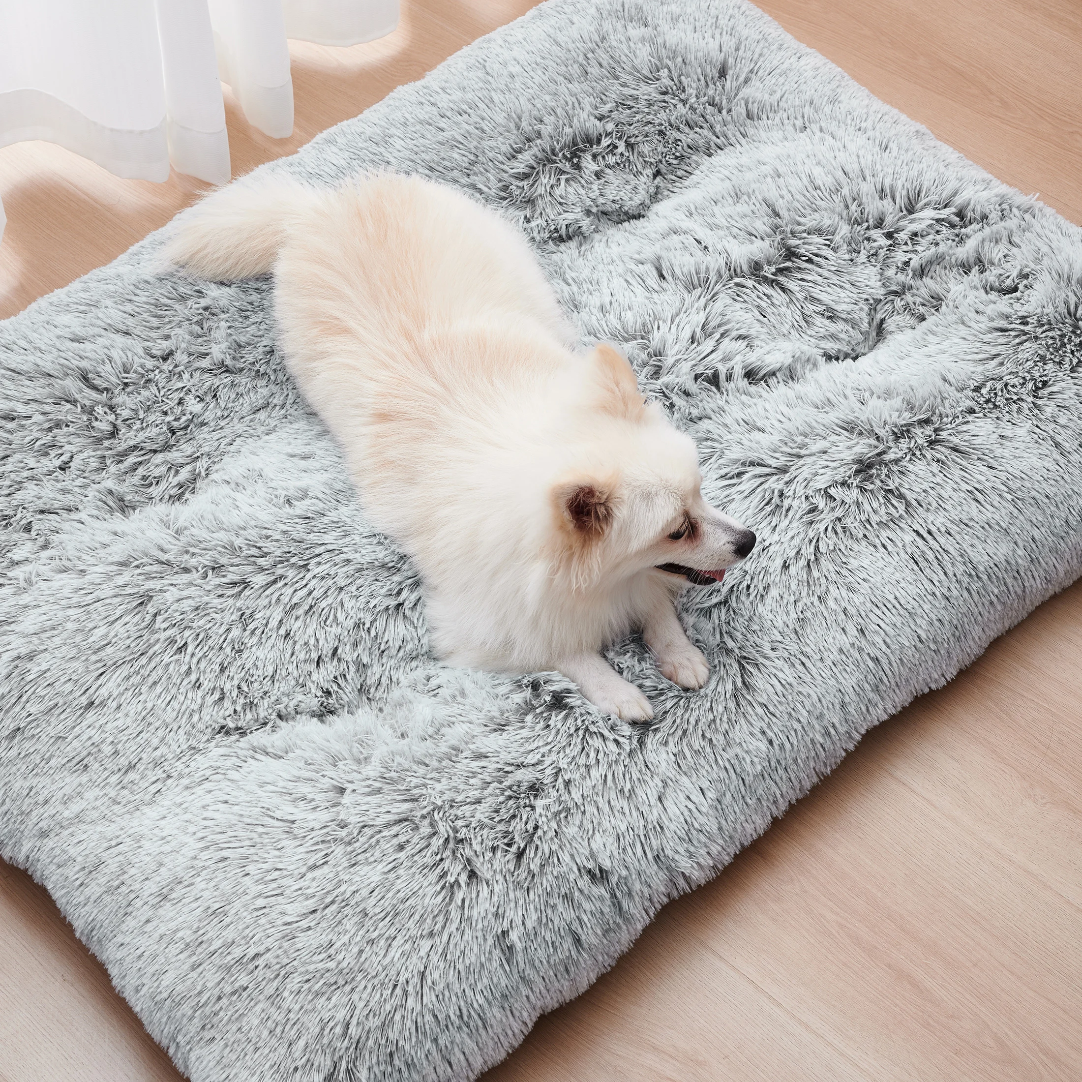 Dog Bed Mats Washable Large Dog Sofa Bed Portable Pet Kennel Long Plush House  Sleep Protector Product Dog Bed Dropshipping