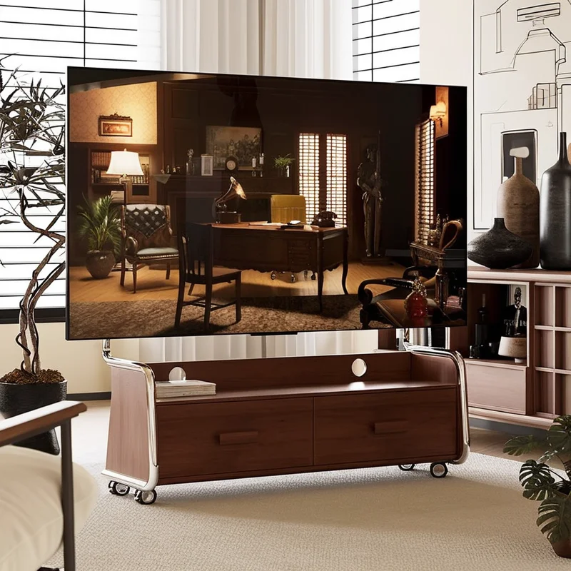 Living Room Bedroom Removable TV Rack Universal Hanger with Wheel
