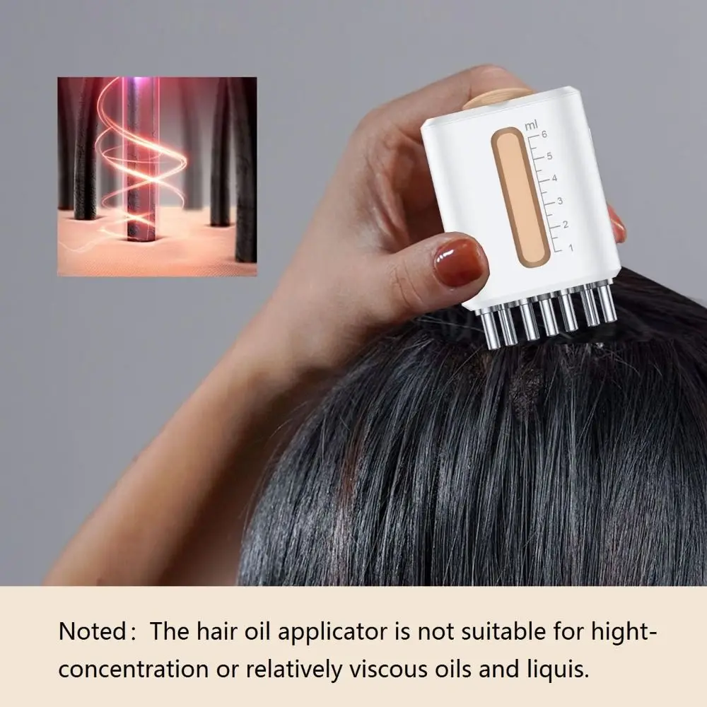 Electric Electric Scalp Applicator Comb Smooth Roller Roller Design Hair Oil Guiding Tool Portable Non-Sticky Scalp Care Comb