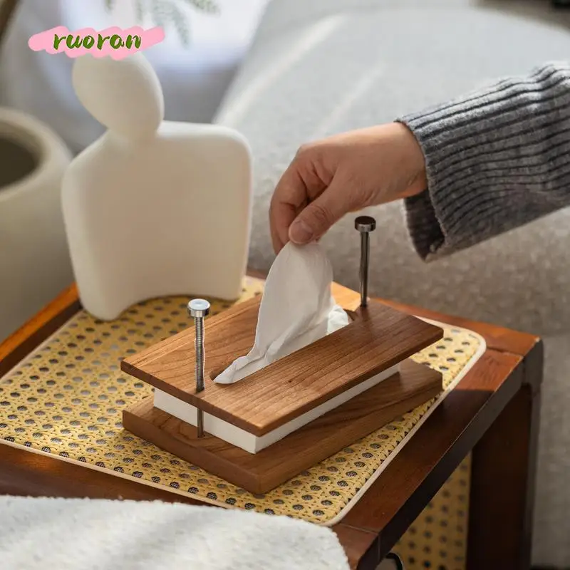 Creative Tissue Holder Wabi Sabi Travertine Geometric Art Tissue Box for Living Room High End Tabletop Home Decor 4