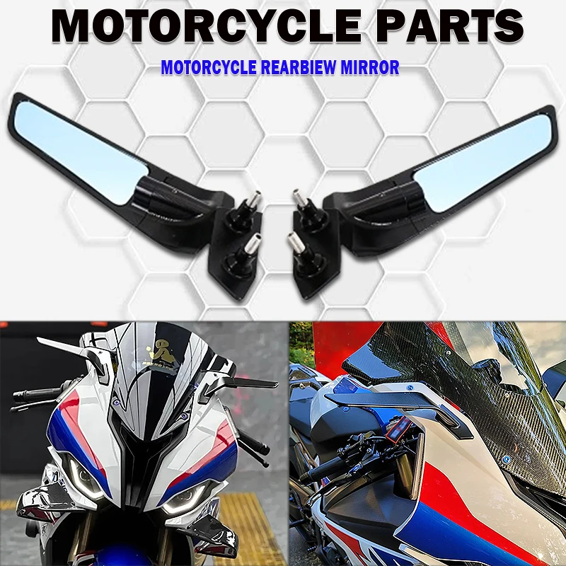 

New Motorcycle Rear View Mirrors Adjustable CNC Aluminum Mirror Accessories S1000 RR 2019-2025 2023 2024 For Bmw S1000RR s1000rr