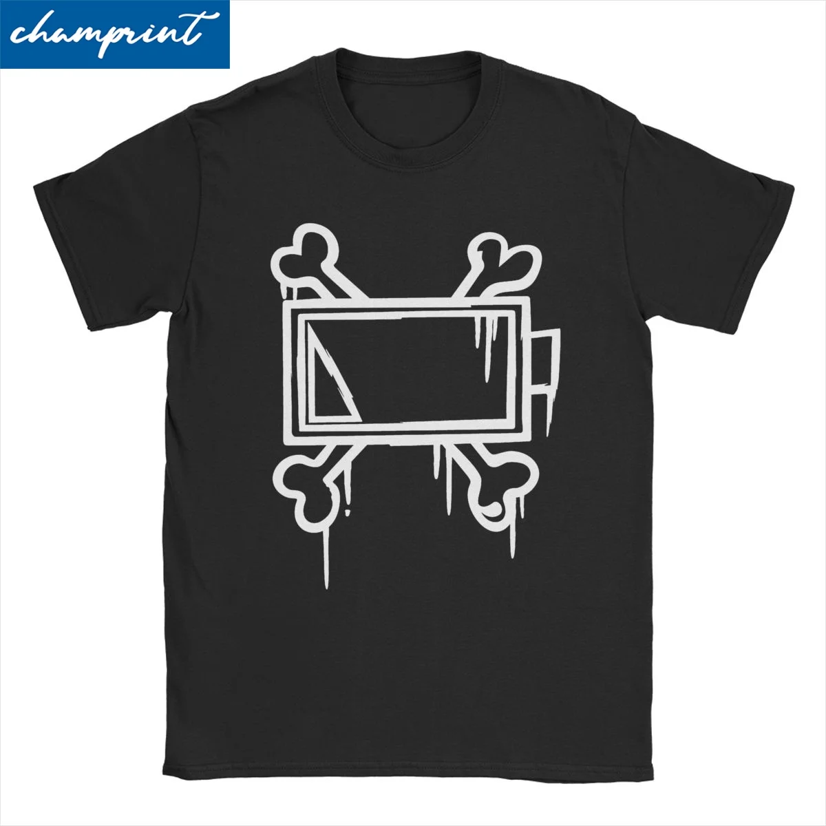 Uzi Doorman Bone Batttery T Shirt Men Women's 100% Cotton Novelty T-Shirt Crew Neck Murder Drones Tees Clothes Classic