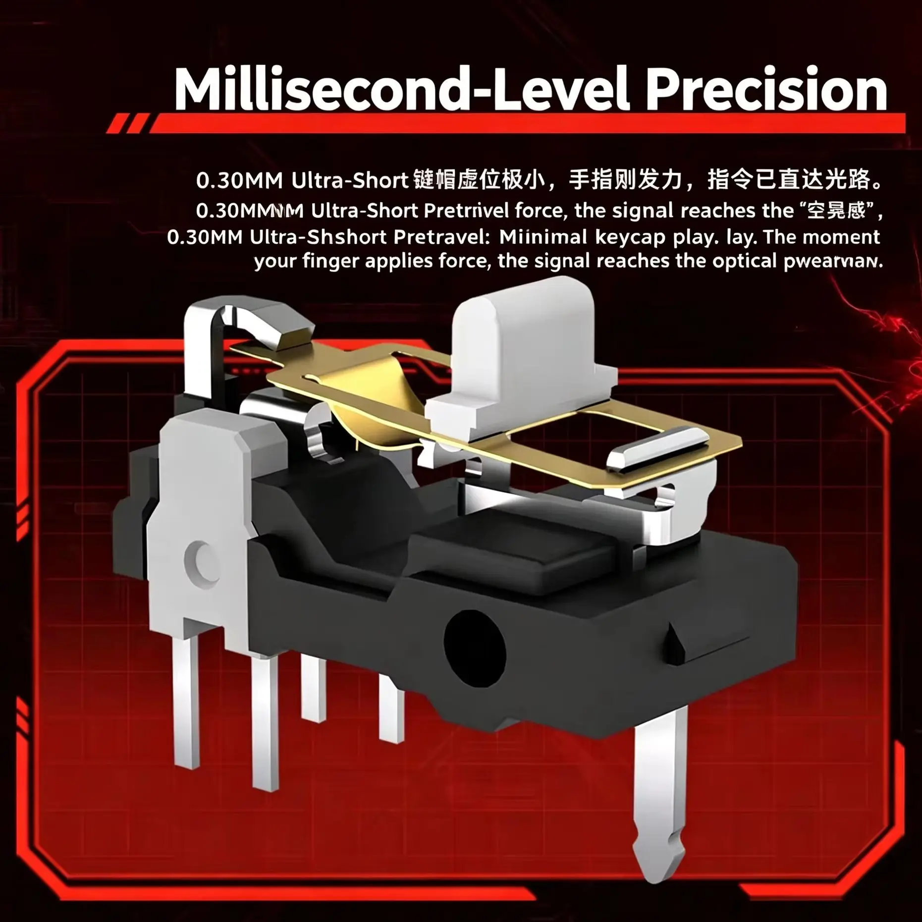 Kailh Optical Switch 150 million clicks lifespan gaming mouse micro switch compatible with ROG/Omrom for Logitech ATK