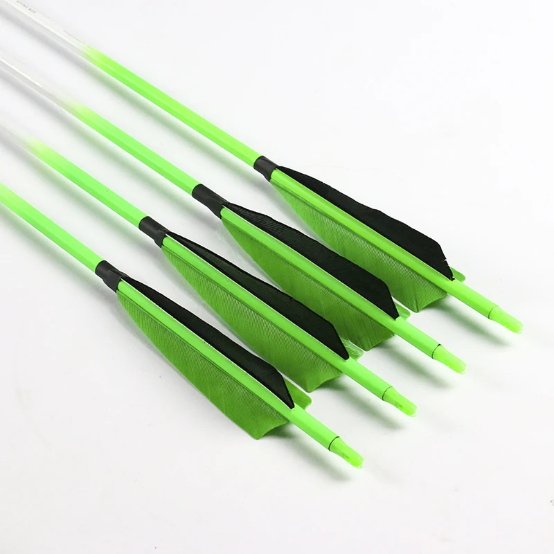 

Carbon Arrow for Shooting Hunting, Recurve Bow, Turkey Feather, Nock Compound, ID6.2mm Sp300-800, 6Pcs