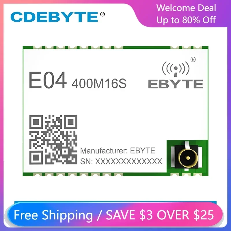 

S2-LP 433 мгц радиочастотный модуль дальнего радиуса действия 1 км 16 дБм беспроводной приемник приемопередатчика SPI CDEBYTE низкое энергопотребление штамп отверстие/IPEX