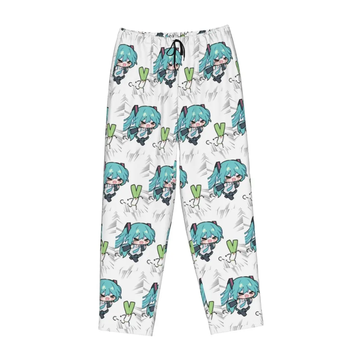 calcas-de-pijama-femininas-h-hatsunes-mikus-chibi-meme-confortaveis-e-soltas-para-uso-em-casa