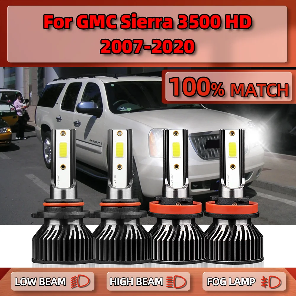 

Светодиодный лампа для автомобильных фар с Canbus 240W 40000LM Turbo Lights 12V 6000K для GMC Sierra 3500 HD 2007-2015 2016 2017 2018 2019 2020