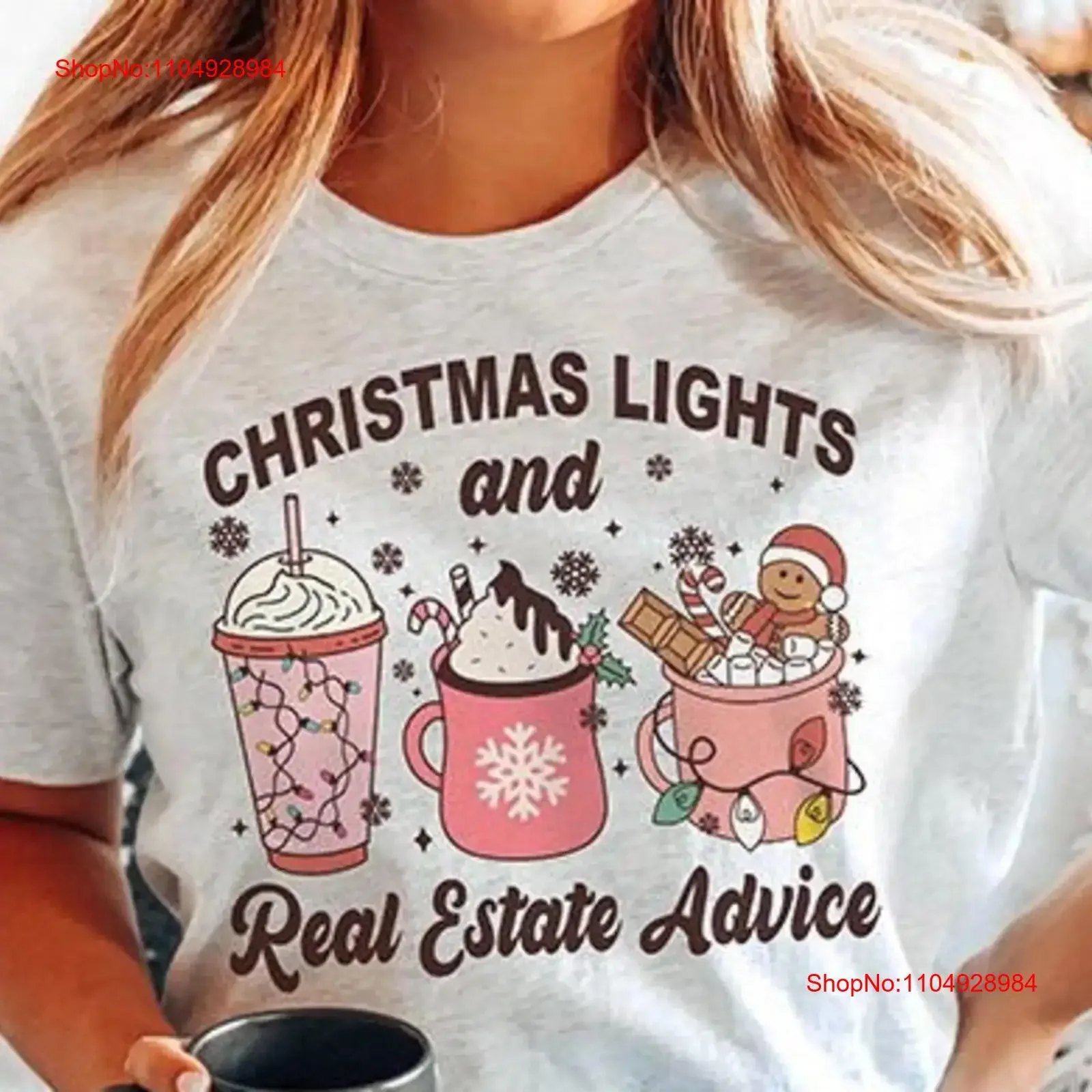 

Real Estate Christmas T Shirt Cute Agent Xmas Holidays Realtor Winter Secret Santa Loan Officer vintage Washed Slightly
